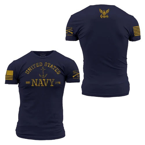 Grunt Style U.S. Navy USN Anchor Tee T-Shirt, Men's Shirt
