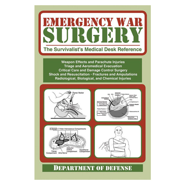 US Military Emergency War Surgery Survivalist Medical Desk Reference Manual Book