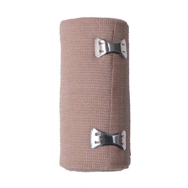 Elastic Bandage Wrap & 2 Metal Clips 4"
