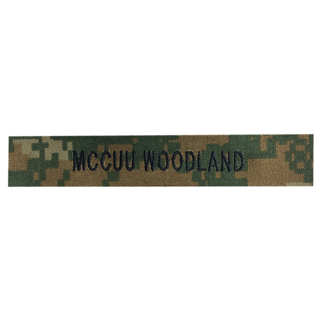 Custom U.S. Marine Corps MCCUU Woodland Name Tape