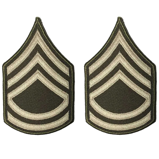 U.S. Army Sergeant First Class E-7 Rank Chevron Patches, AGSU Green Se |  STARS-N-STRIPES CO.