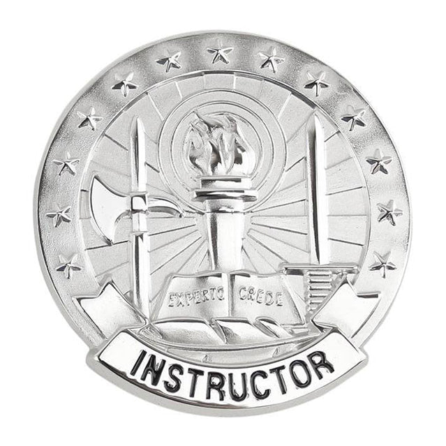 Army Basic Instructor Identification ID Badge, Brite Mirror Finish