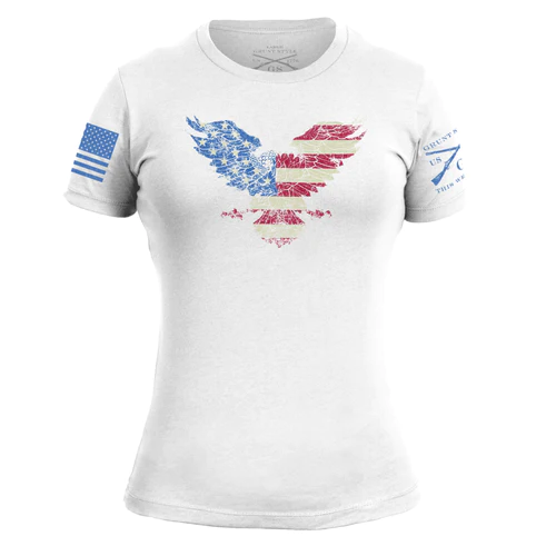 Grunt Style Freagle Freedom Eagle Graphic Tee T-Shirt, Women's