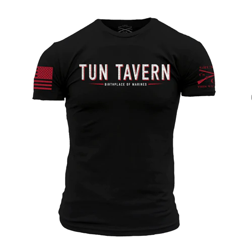 Grunt Style USMC Tun Tavern BYOG (Bring Your Own Gun) 1775 Graphic Tee T-Shirt, Men's Shirt