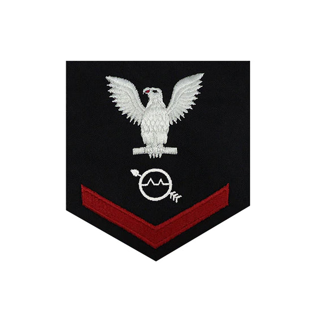 U.S. Navy Operations Specialist (OS) Rating Patch, Blue (Tailored to E-4, E-5, or E-6)