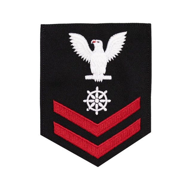 U.S. Navy Religious Programs Specialist (RP) Rating Patch, Blue (Tailored to E-4, E-5, or E-6)