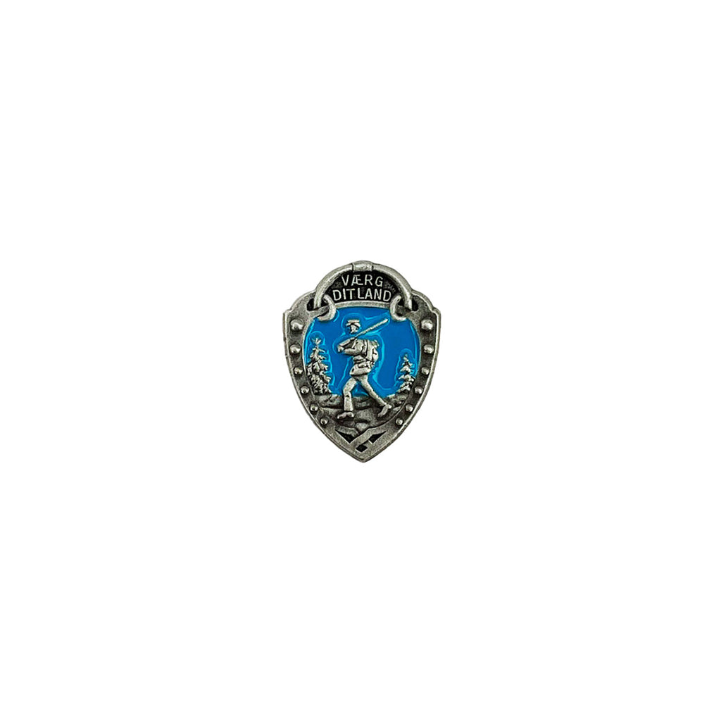 Norwegian Military Marsjmerket Foot March Pin Badge Award, Norway, Silver