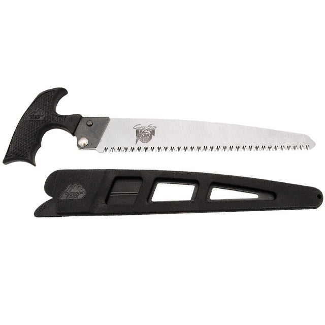 Outdoor Edge Lightweight T-Handle Portable GrizSaw, Camping Hunting Saw & Nylon Sheath
