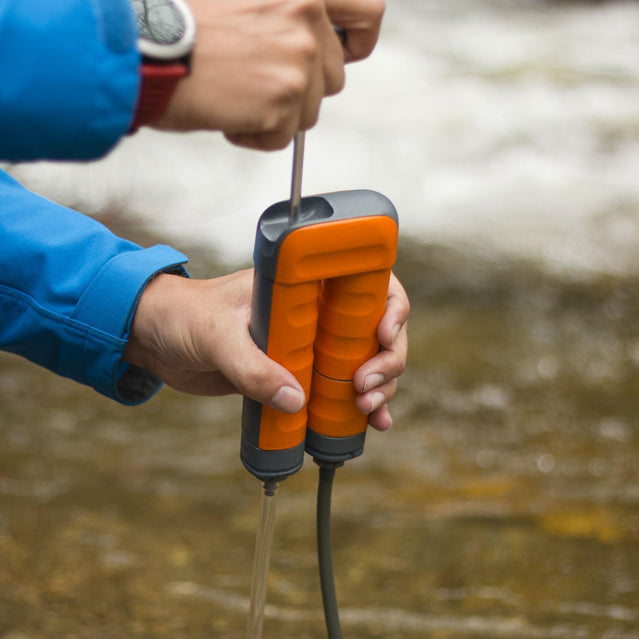 Renovo Water MUV Backcountry Pump Water Filter- Blocks Chemicals, Bacteria, and More