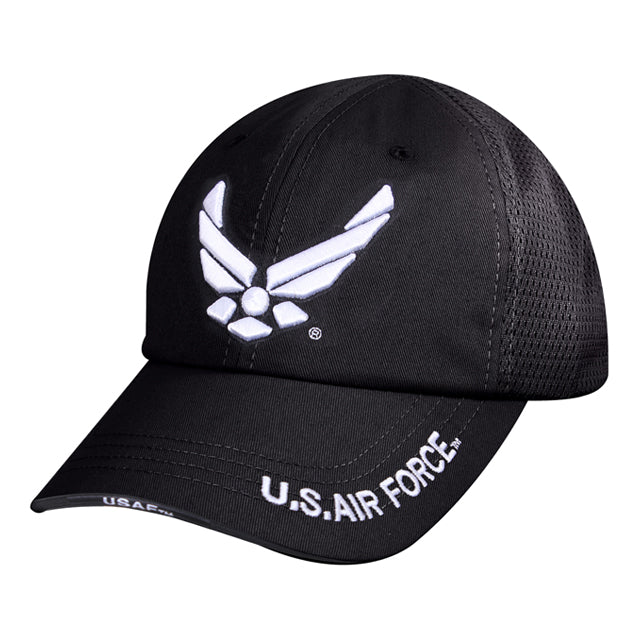 US Air Force Modern Logo Mesh Veteran Hat, Black
