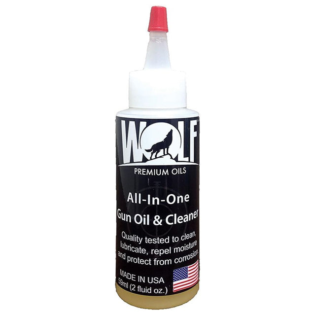 Wolf Premium Oils All-In-One Gun Rifle Oil Lubricant and Cleaner, 2oz
