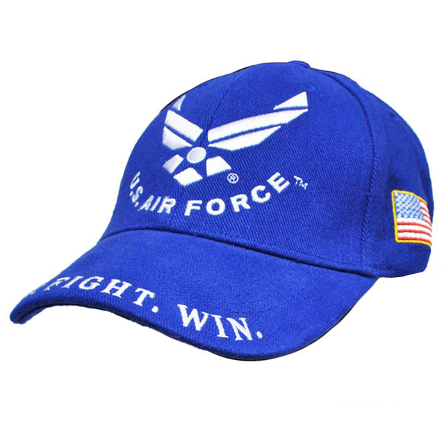 Air Force Fly Fight Win Veteran Hat, Blue