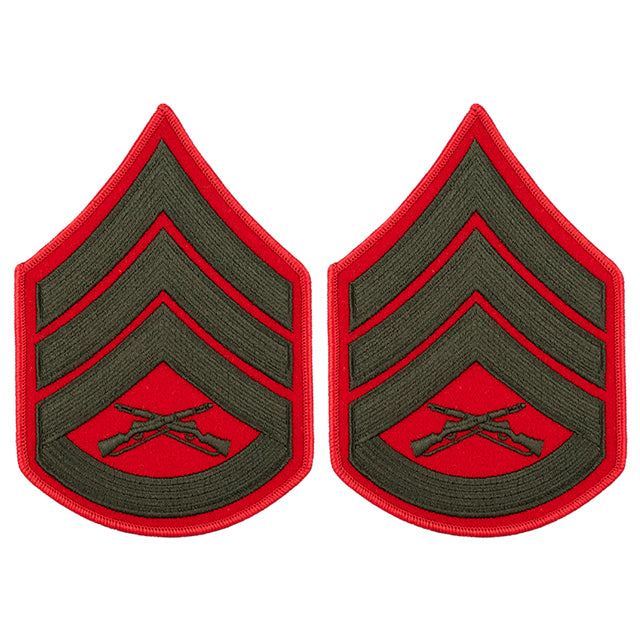 U.S. Marine Corps USMC Staff Sergeant (SSgt) E-6 Rank Chevron Patches ...
