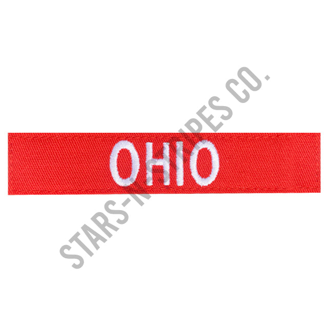 New Ohio Military Reserve (OHMR) Custom Red Name Tape