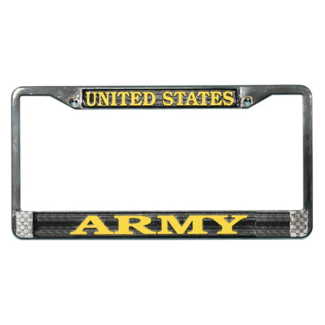 United States US Army Veteran Chrome Metal License Plate Frame