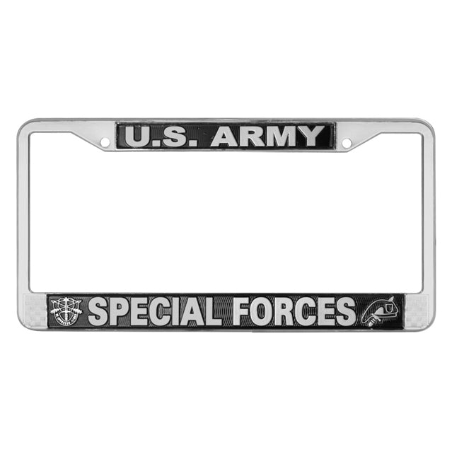 United States US Army Special Forces Veteran Chrome Metal License Plate Frame