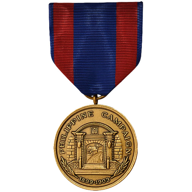 U.S. Marine Corps (USMC) Philippine Campaign (1899-1903) Medal Full Size Medal, Oxidized