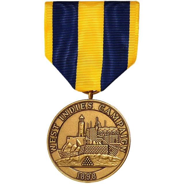 U.S. Marine Corps (USMC) West Indies Campaign (1898) Medal Full Size Medal, Oxidized