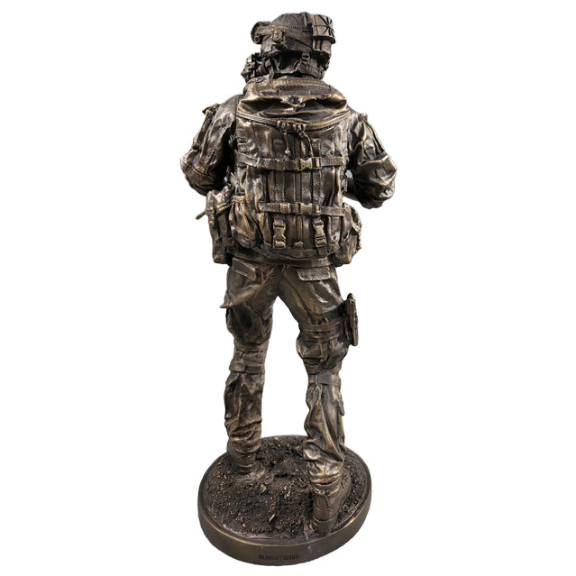 US Military Army/Marines Combat Warrior - Bronze Collectible Honor Statue