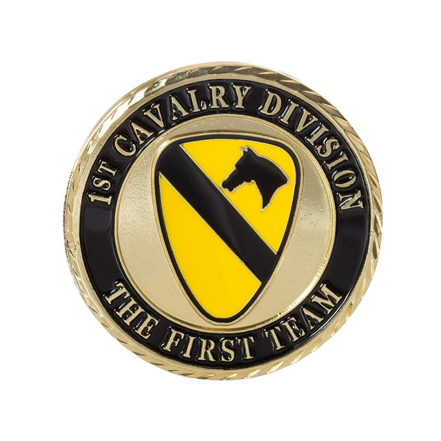 1st Cavalry Division (1st Cav) The First Team Metal Challenge Coin