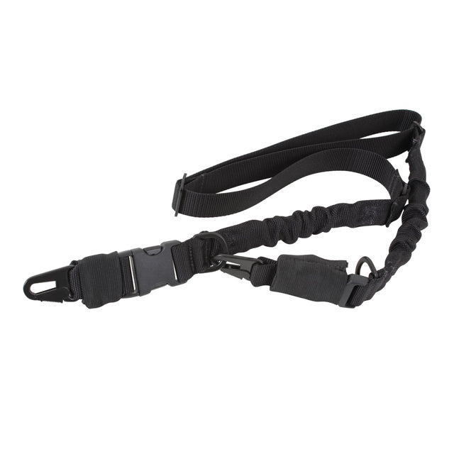 US Tactical Single Point Bungee Sling – Adjustable, Black, Ambidextrous, Fits Rifle/Shotgun