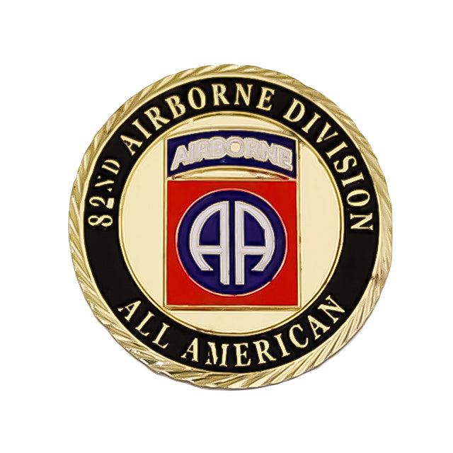 Pièce Commémorative 82e Division Aéroportée – Défi En Métal, Collection Militaire, Cadeau Pour Vétéran Ou Passionné