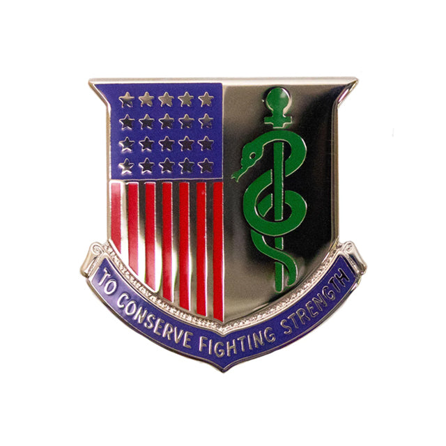 U.S. Army Medical Department Corps Regimental Crest (To Conserve Fighting Strength) Old Version
