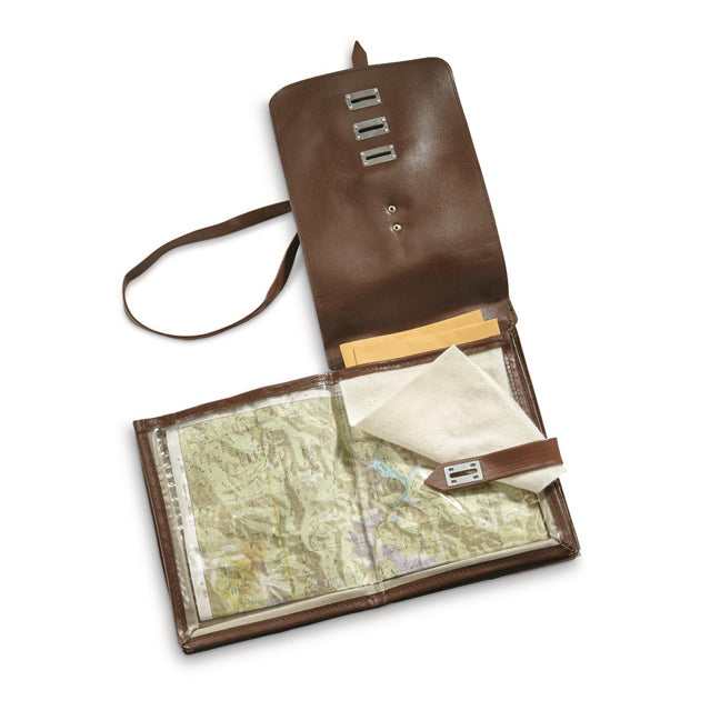 German Army Brown Leather Map Case