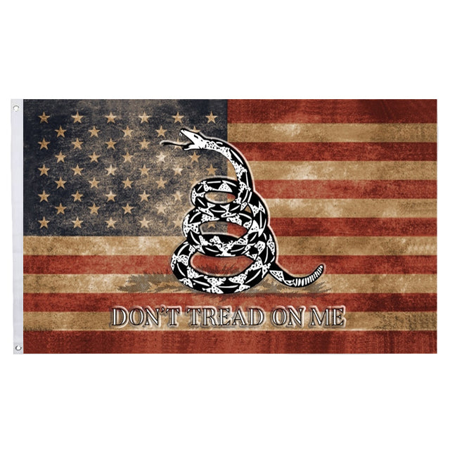 U.S. Gadsden Don't Tread On Me 3'x5' Flag, Polyester