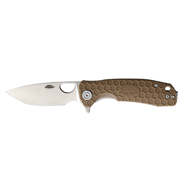 Honey Badger Knives Small Linerlock Folder Knife, Coyote Brown