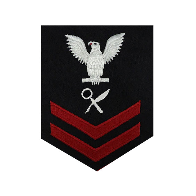 U.S. Navy Intelligence Specialist (IS) Rating Patch, Blue (Tailored to E-4, E-5, or E-6)