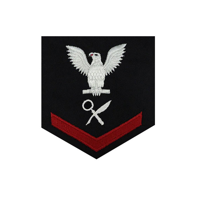 U.S. Navy Intelligence Specialist (IS) Rating Patch, Blue (Tailored to E-4, E-5, or E-6)