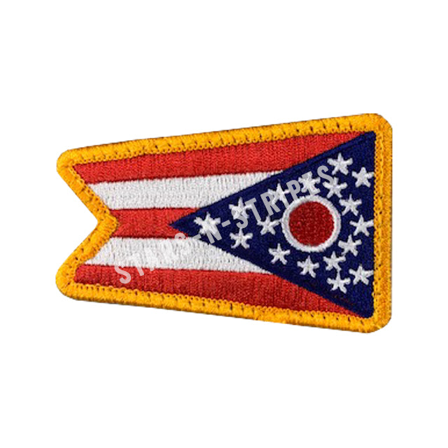 Ohio Military Reserve (OHMR) State Flag Patch, Color w/ Gold Border