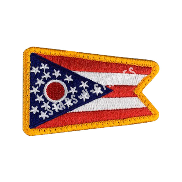 Ohio Military Reserve (OHMR) State Flag Patch, Color w/ Gold Border