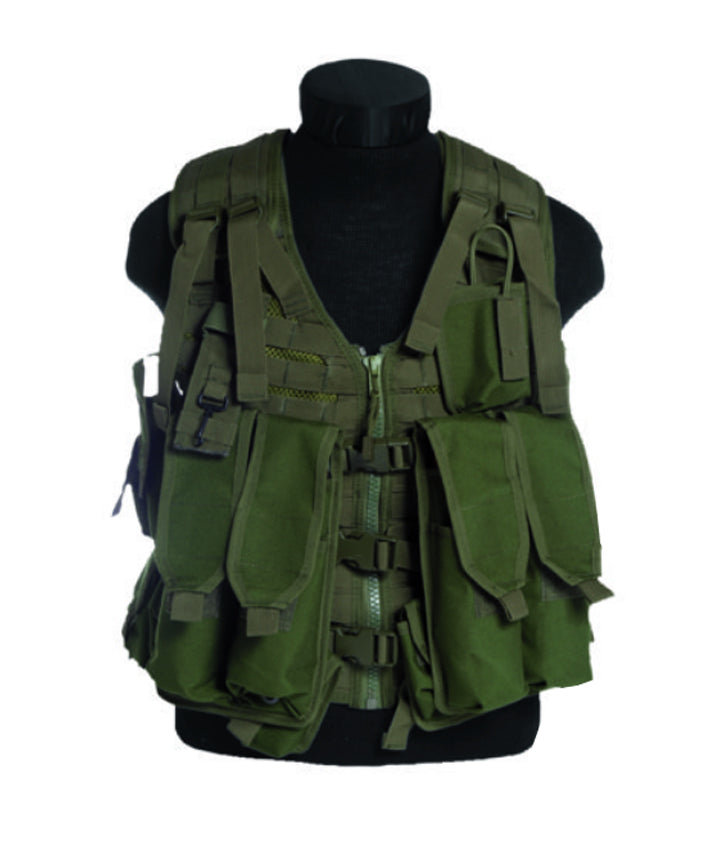 AK-47 12-Pocket MOLLE Combat Vest, OD