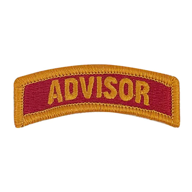 Army Red and Gold Advisor Tab Patch, Color