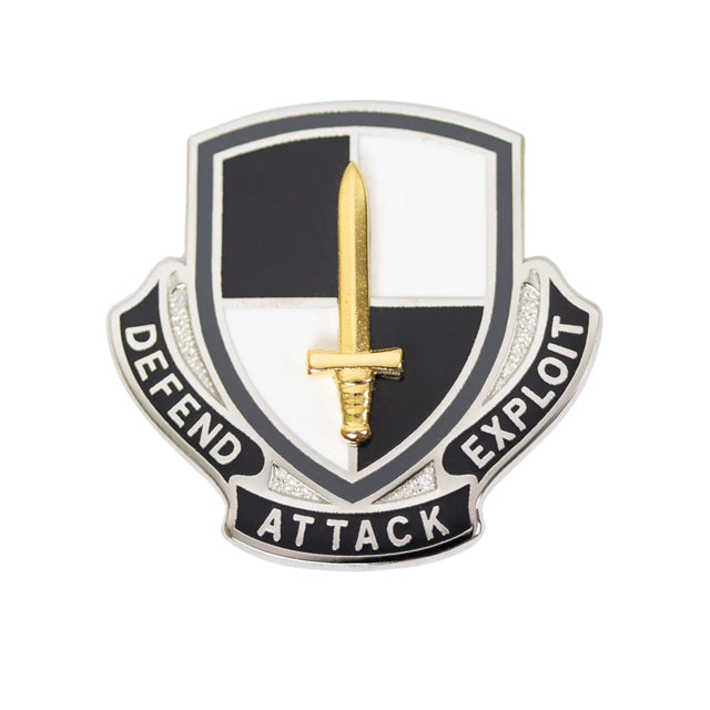 U.S. Army Cyber Corps Regimental Crest (Defend Attack Exploit)
