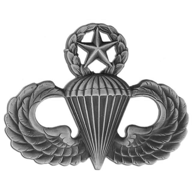Parachutist Master Badge, Oxidized