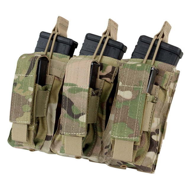 Triple Rifle & Pistol Magazine Pouch (Stacked), MultiCam