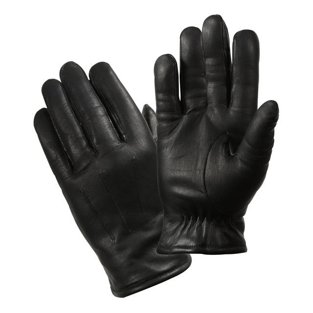 Military Cold Weather Leather Dress Parade Gloves, Black