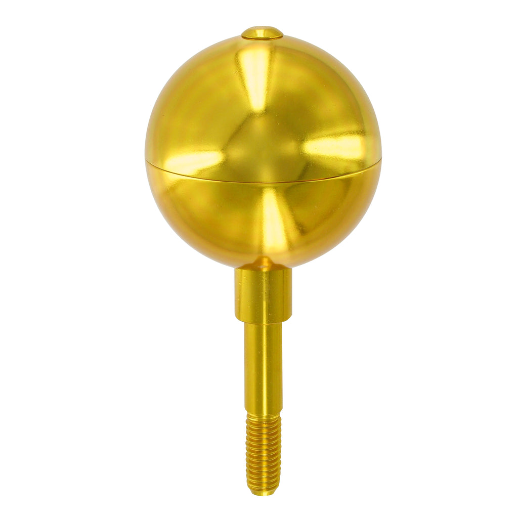 Gold Anodized Flagpole Ball Ornament