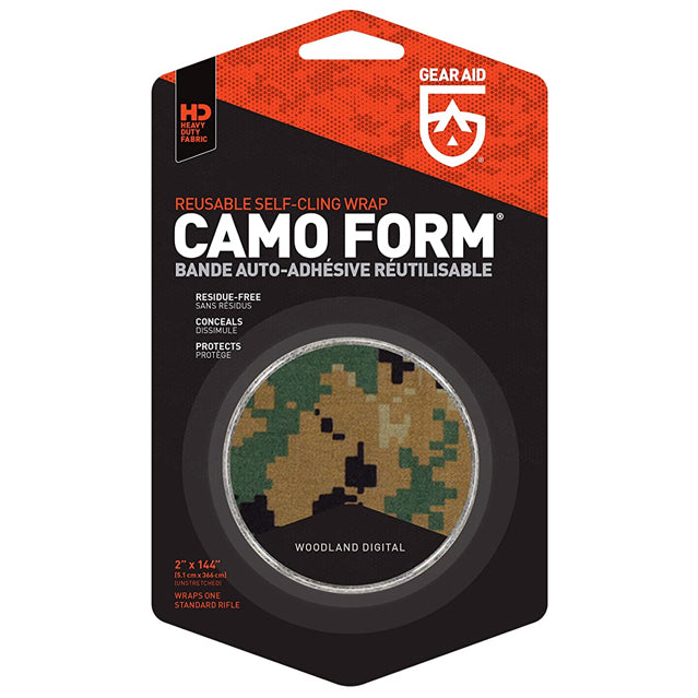Gear Aid Reusable Self-Cling Camo Form Roll, Woodland Digital Camouflage