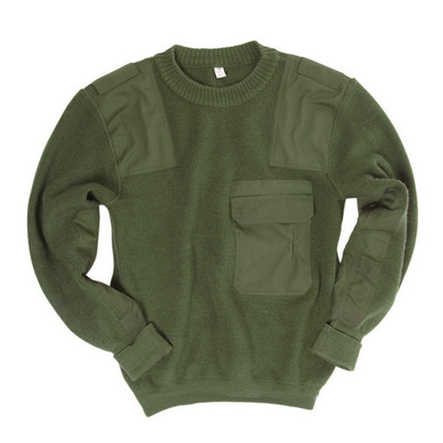 German Military Commando Wool Sweater, OD Green