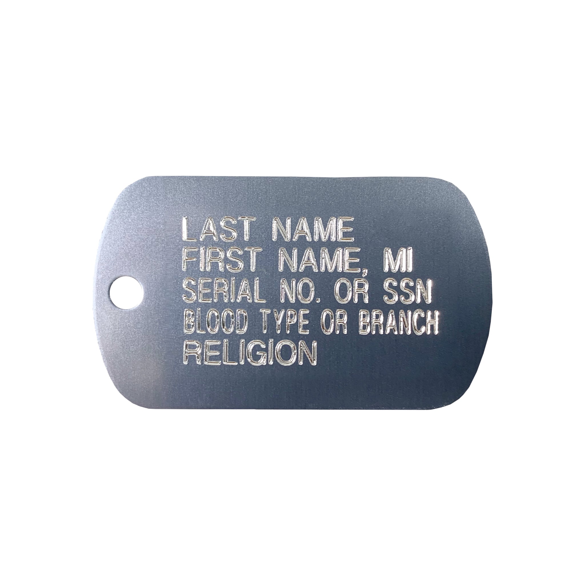 Silver dog tags engraved cheap
