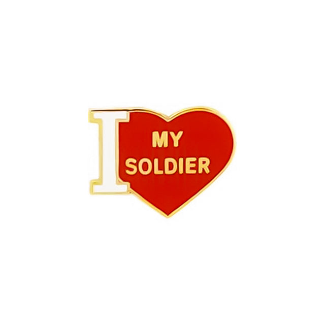 I Love My Soldier Heart Enamel Pin