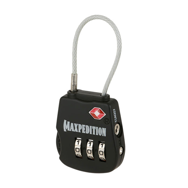 Maxpedition Tactical Travel Sentry Approved Luggage Lock, Black