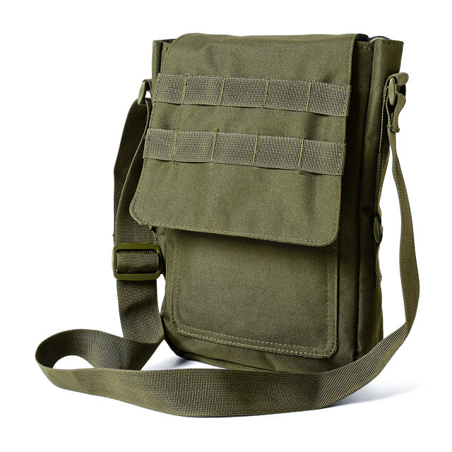 MOLLE Tactical Tech Tablet Shoulder Carry Bag, Black or OD Green