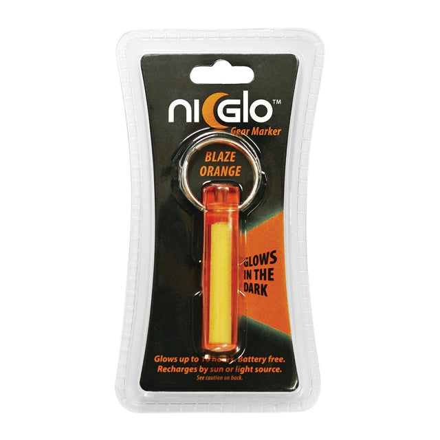Ni-Glo Solar Gear Marker Glowstick Keychain, Blaze Orange or Sour Lemon