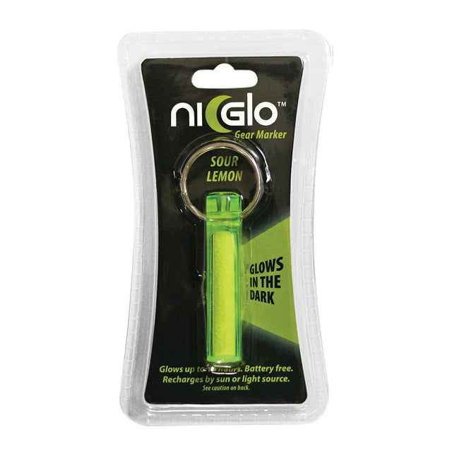 Ni-Glo Solar Gear Marker Glowstick Keychain, Blaze Orange or Sour Lemon