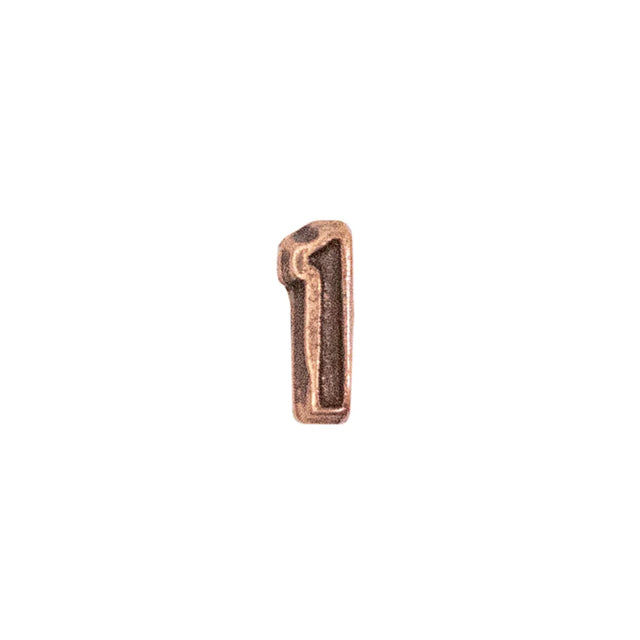 Number 1 Bronze Device Ribbon Attachment 3/16"